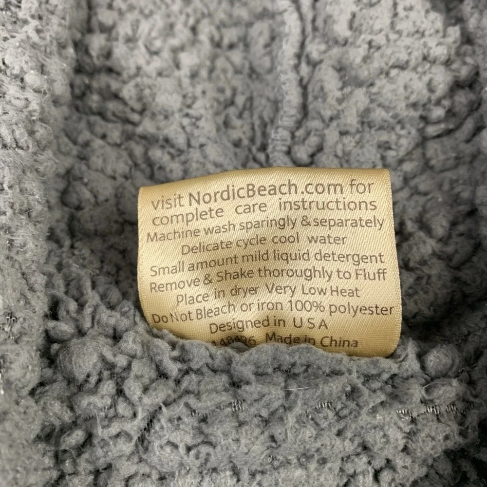 NORDIC BEACH  Hooded Body Wrap Cardigan Koala Gray Size One Size